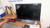 1 COMPUTADOR COM MONITOR, TECLADO E RATO E 1 IMPRESSORA DA MARCA “HP”